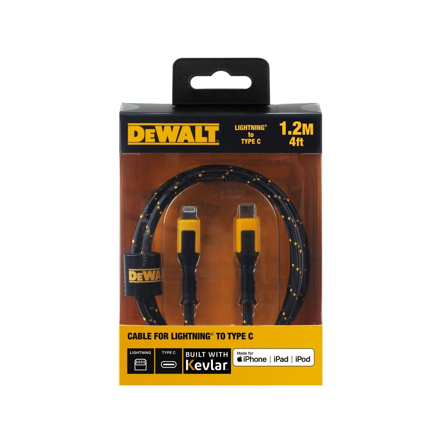 Dewalt Lightning to USB-C Charging Cable - 1.2m