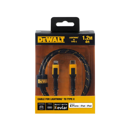 Dewalt Lightning to USB-C Charging Cable - 1.2m