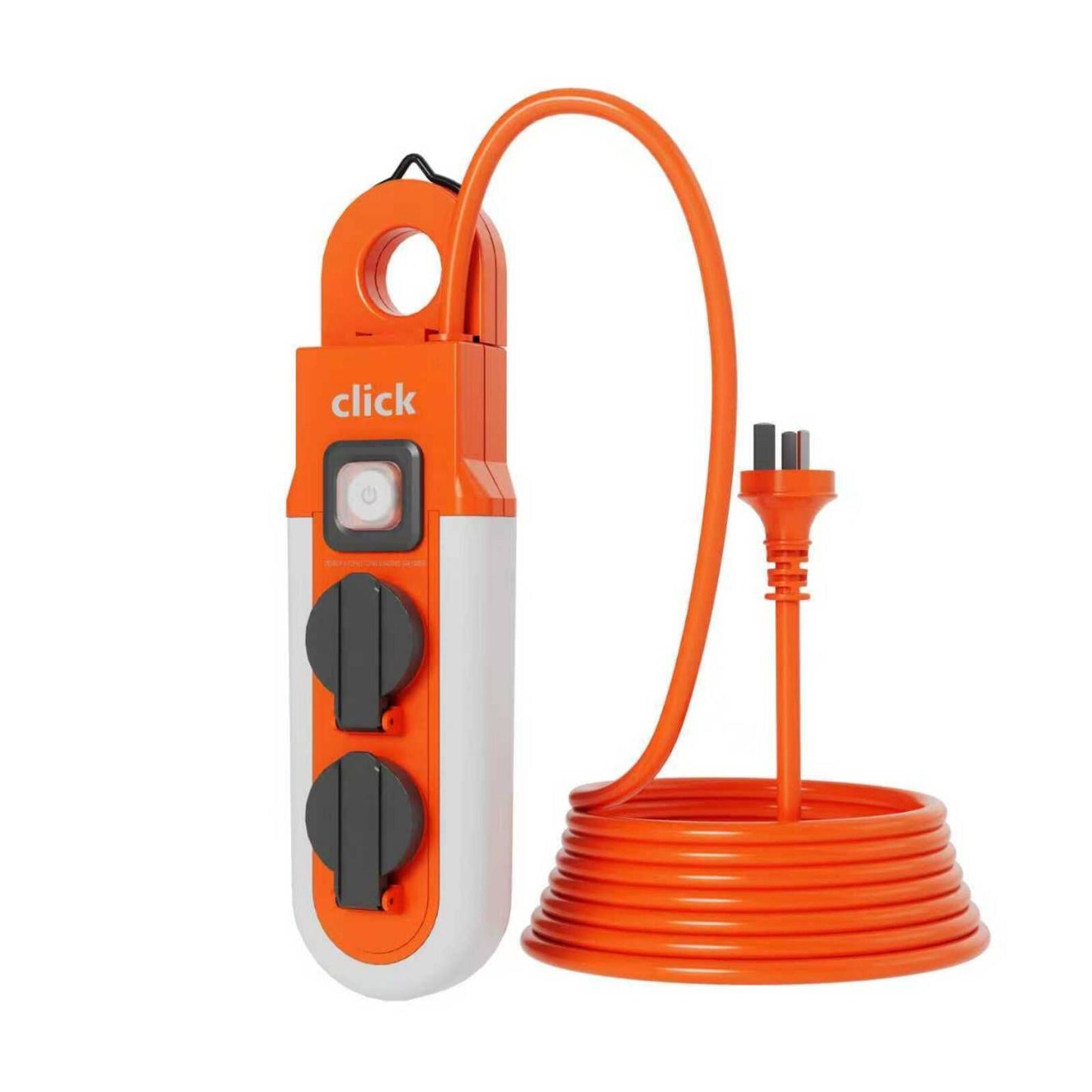 Click Power Socket Light with Hanger - 2 Outlet - 5m - IP55