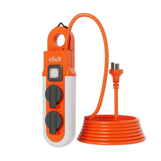 Click 2 Outlet Power Socket Light with Hanger