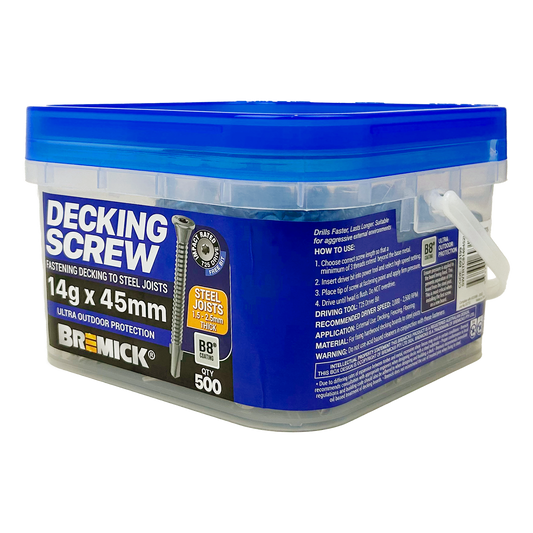 Bremick Decking Screw - 14g x 45mm - Wing Truss T25 B8 - 500 Pack