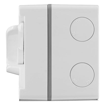 DETA IP66 Weatherproof Double Pole Isolator - 40A - 85 x 85 x 70mm - White