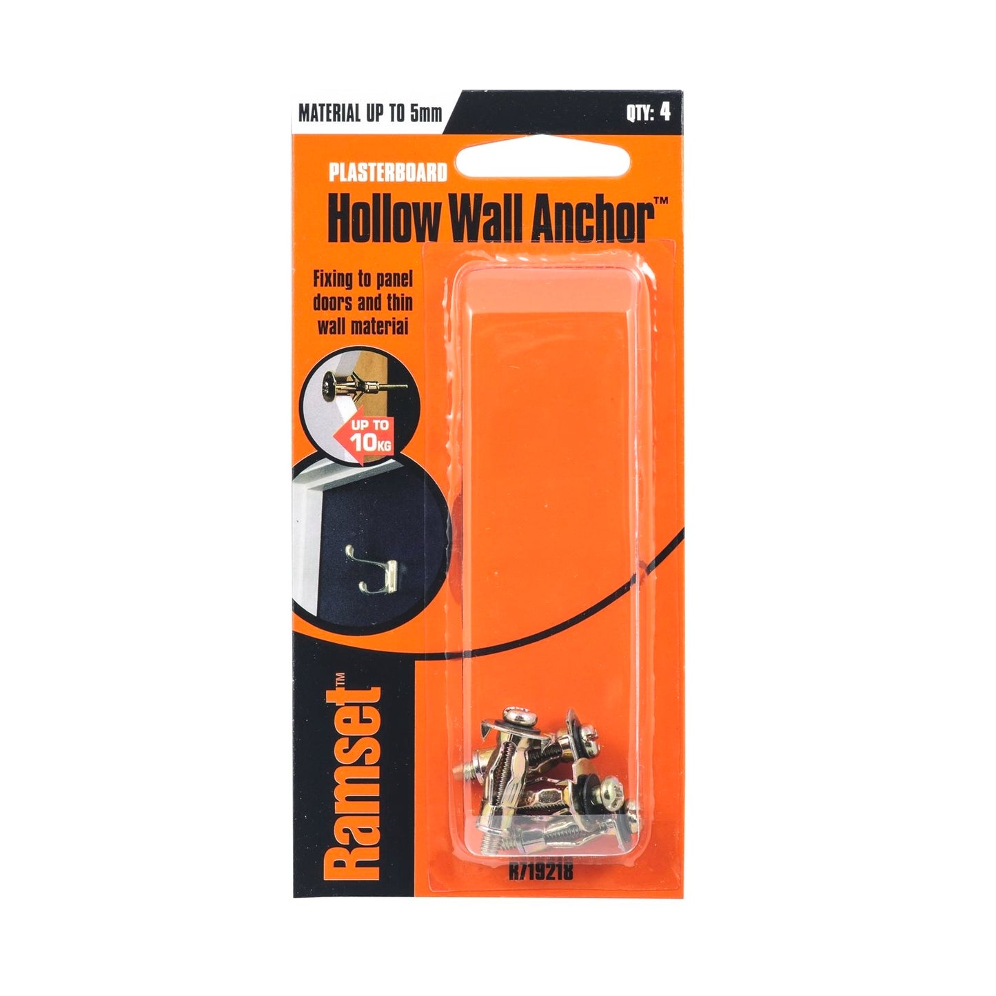 Ramset Hollow Wall Anchor - 5mm - 4 Pack