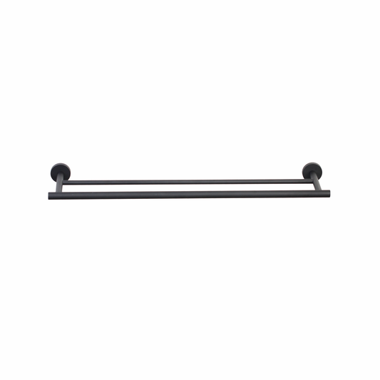 Barelli Toscana Double Towel Bar 60cm Matte Black