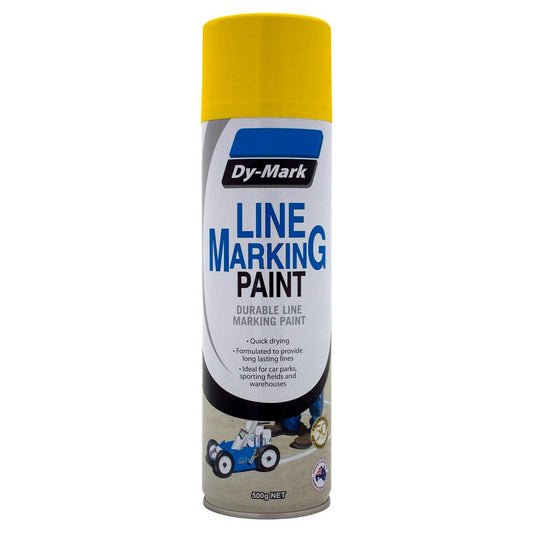 Dy-Mark Yellow Line Marking Spray Paint 500g Acrylic Fast Drying