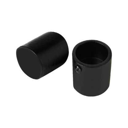 Pillar Black Curtain Rod Finial - 16mm - 2 Pack