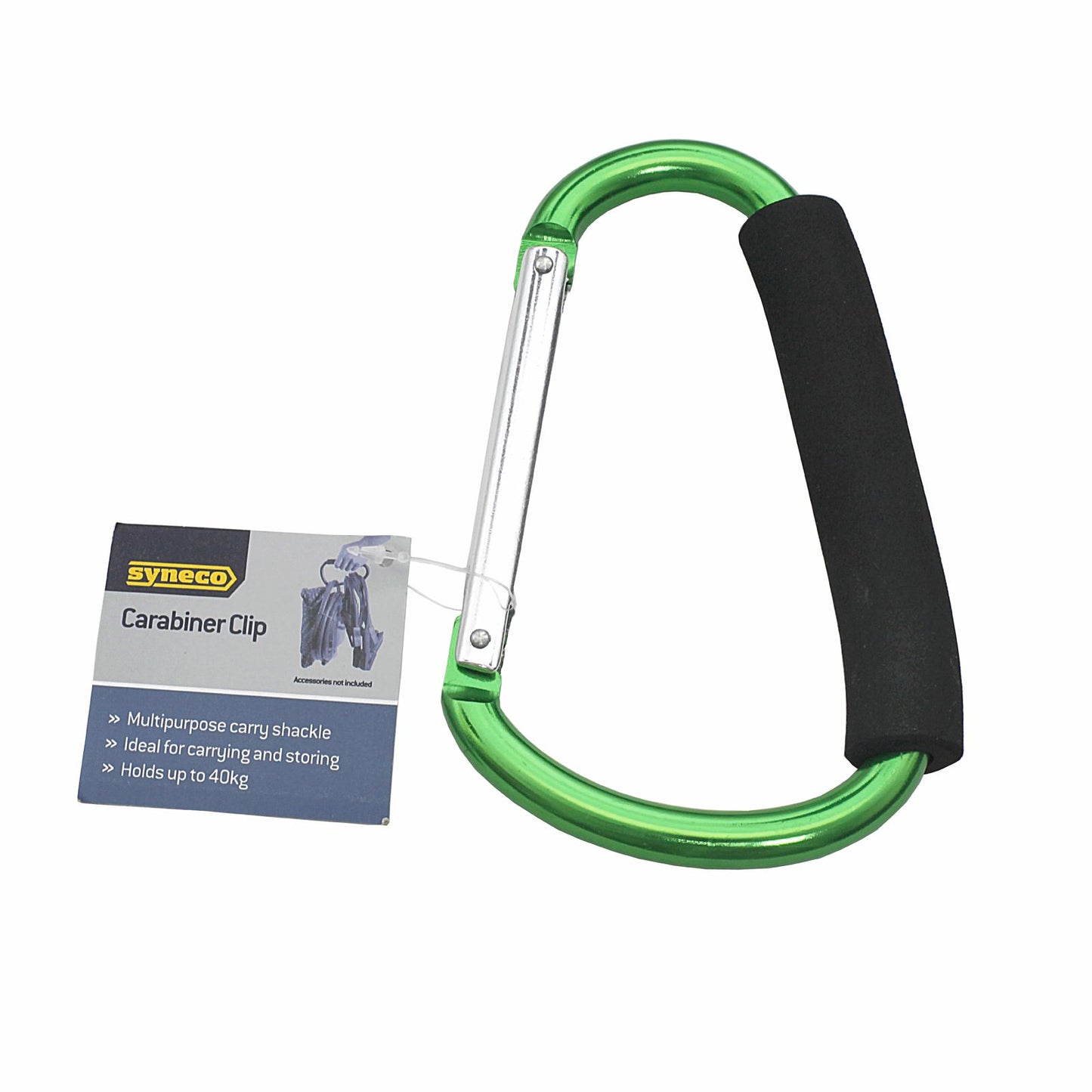 Syneco Aluminium Carabiner Clip - 10 x 16 x 1cm