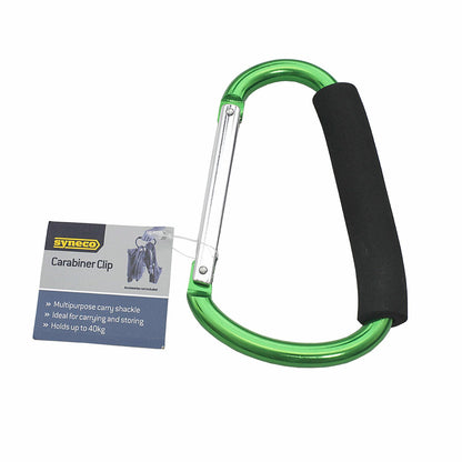 Syneco Aluminium Carabiner Clip - 10 x 16 x 1cm