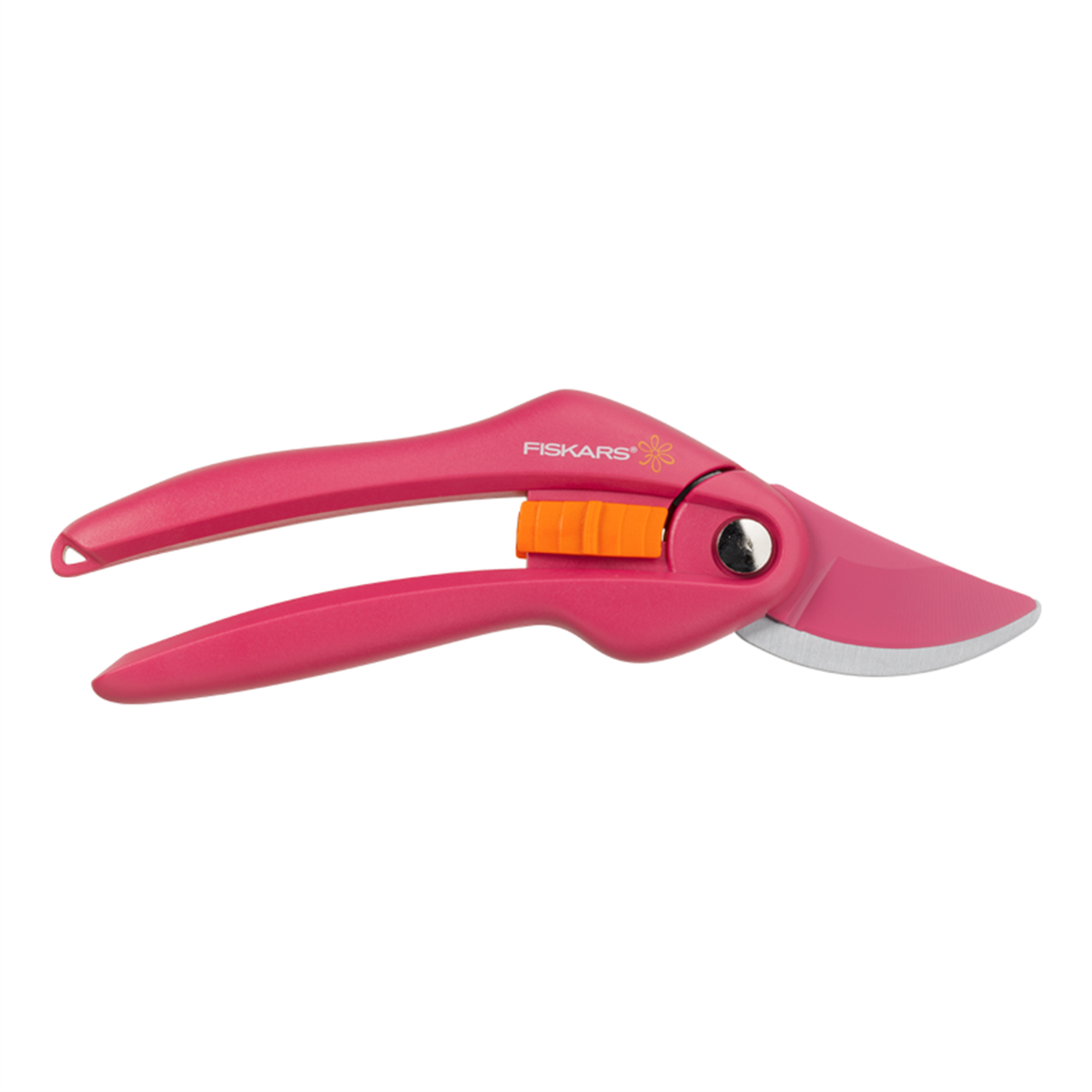 Fiskars Bypass Pruner Ruby - 22mm Carbon Steel Blades - Comfortable Grip