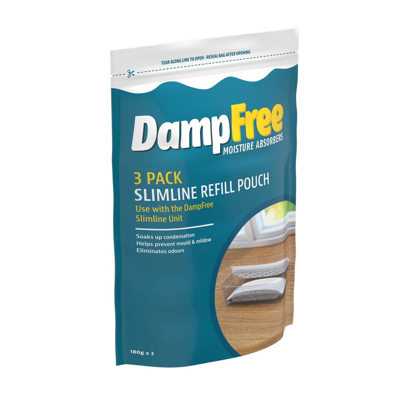 DampFree Moisture Absorber Slimline Refill Sachets - 3 Pack - 350mL