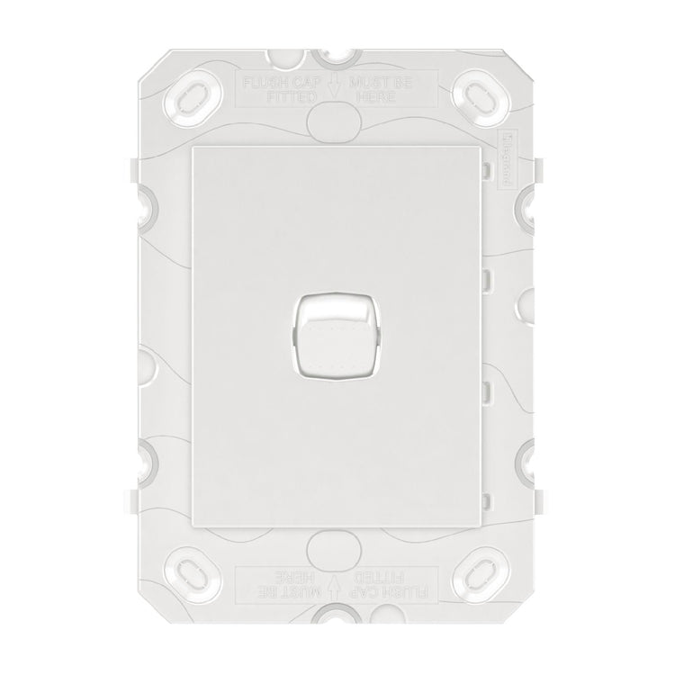 HPM Arteor 1 Gang Wall Switch Grid White