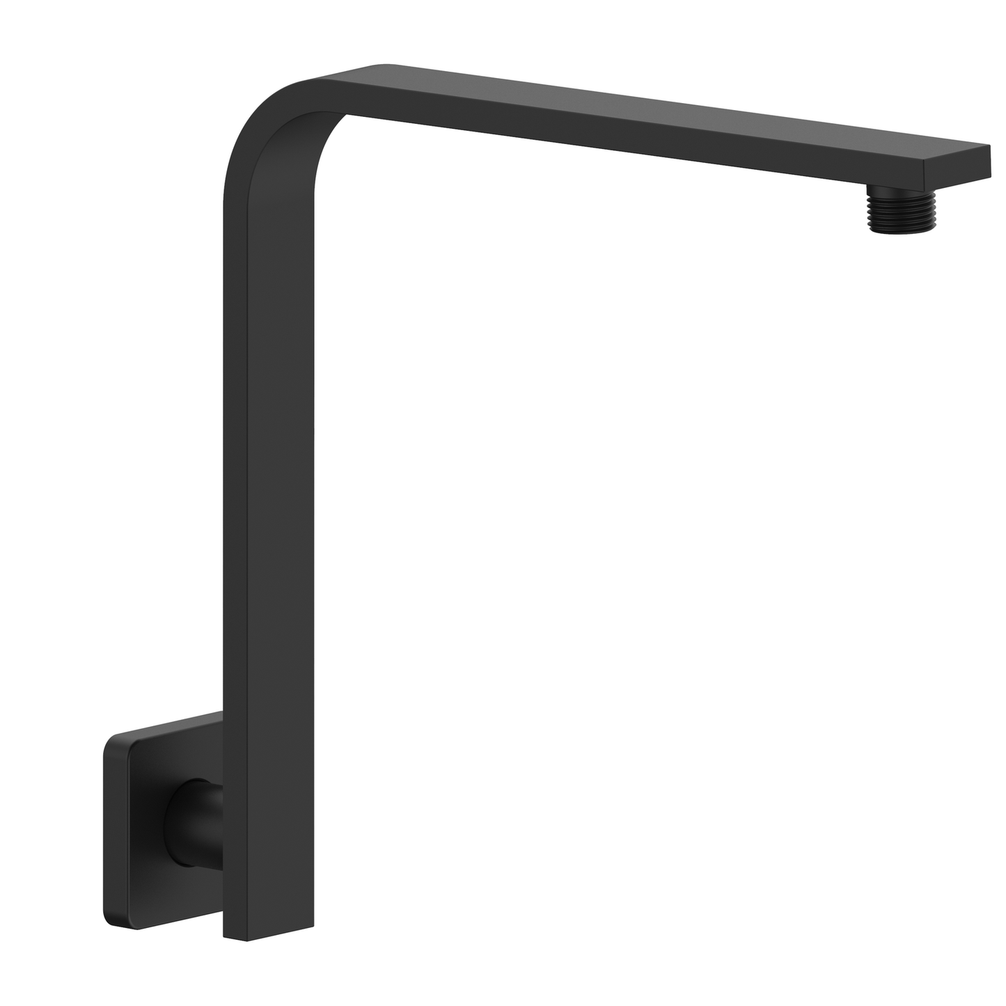 Mondella Black Matte Rococo Curved Shower Arm - 135 x 180 x 435mm