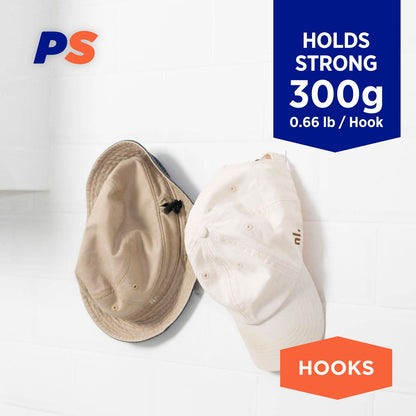 Permastik Small Utility Hooks - Holds 300g - 10 Pack