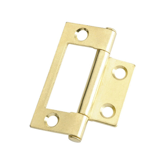 Lane 50 x 40 x 1.2mm Brass Plated Easy Fit Hinge - 2 Pack