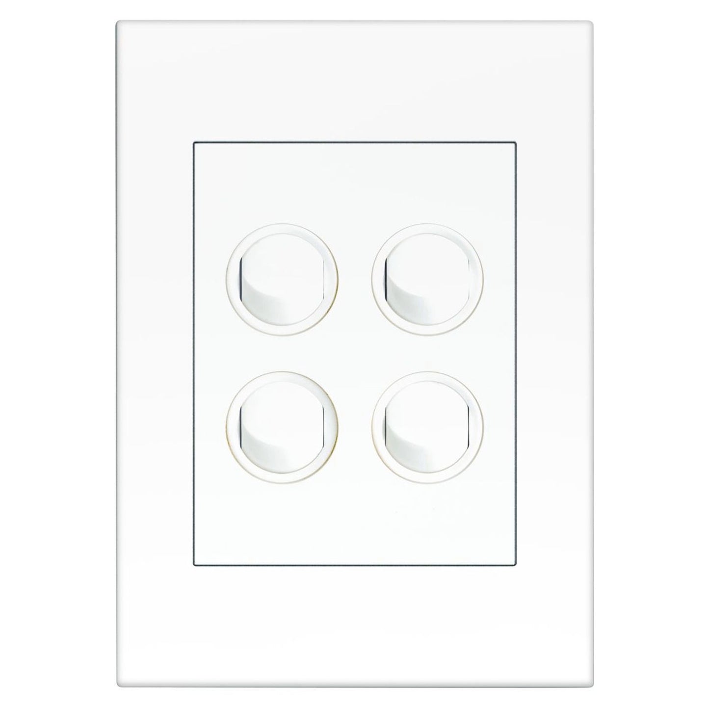 HPM Vivo 4 Gang Wall Switch - 85 x 118mm - White