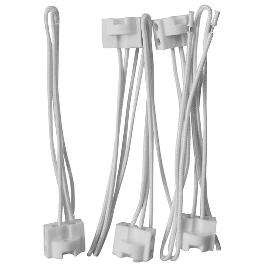 HPM MR16 LV Round Socket Screw-In Connectors 5 Pack Plastic White