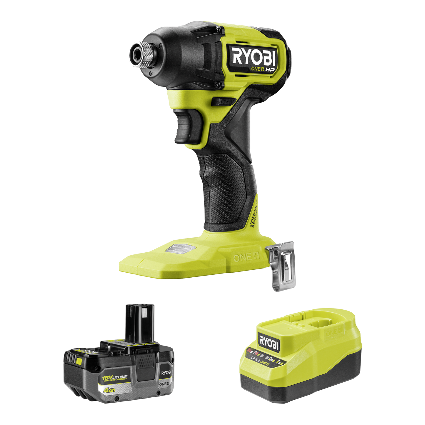 Ryobi HP Brushless Compact Impact Driver Kit - 18V ONE+ - 240Nm - 4Ah