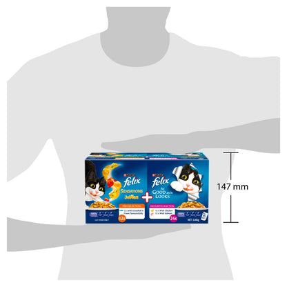 Felix As Good As It Looks Sensations Jellies Wet Cat Food - 85g - 36 Pack