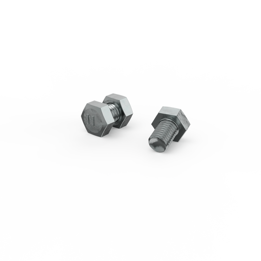 Zenith M10 Zinc Plated Hex Head Bolts and Nuts - 15mm - 25 Pack