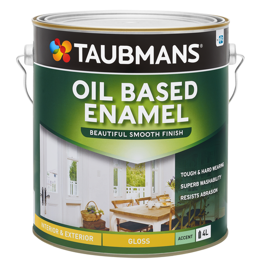 Taubmans Accent Gloss Oil Based Enamel - 4L - White