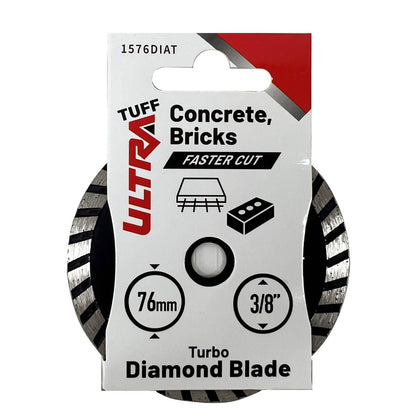 Ultra Tuff Turbo Diamond Blade - 76mm - 3/8" Bore