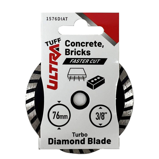 Ultra Tuff 76mm Turbo Diamond Blade 1576DIAT - For Concrete, Bricks