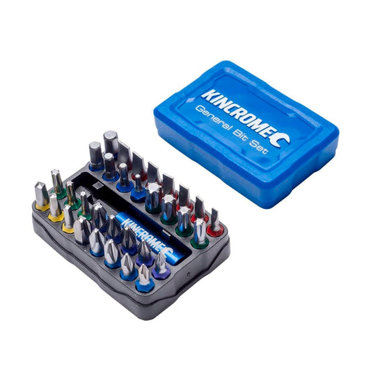 Kincrome 33 Piece General Bit Set - S2 Steel - Magnetic Holder - 70mm x 35mm x 50mm