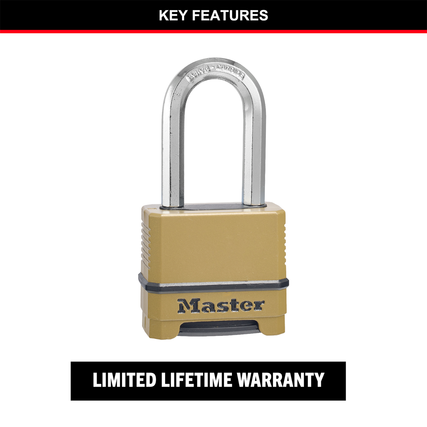 Master Lock Excell Combo Padlock - 56mm - 51mm Shackle - 4-Digit