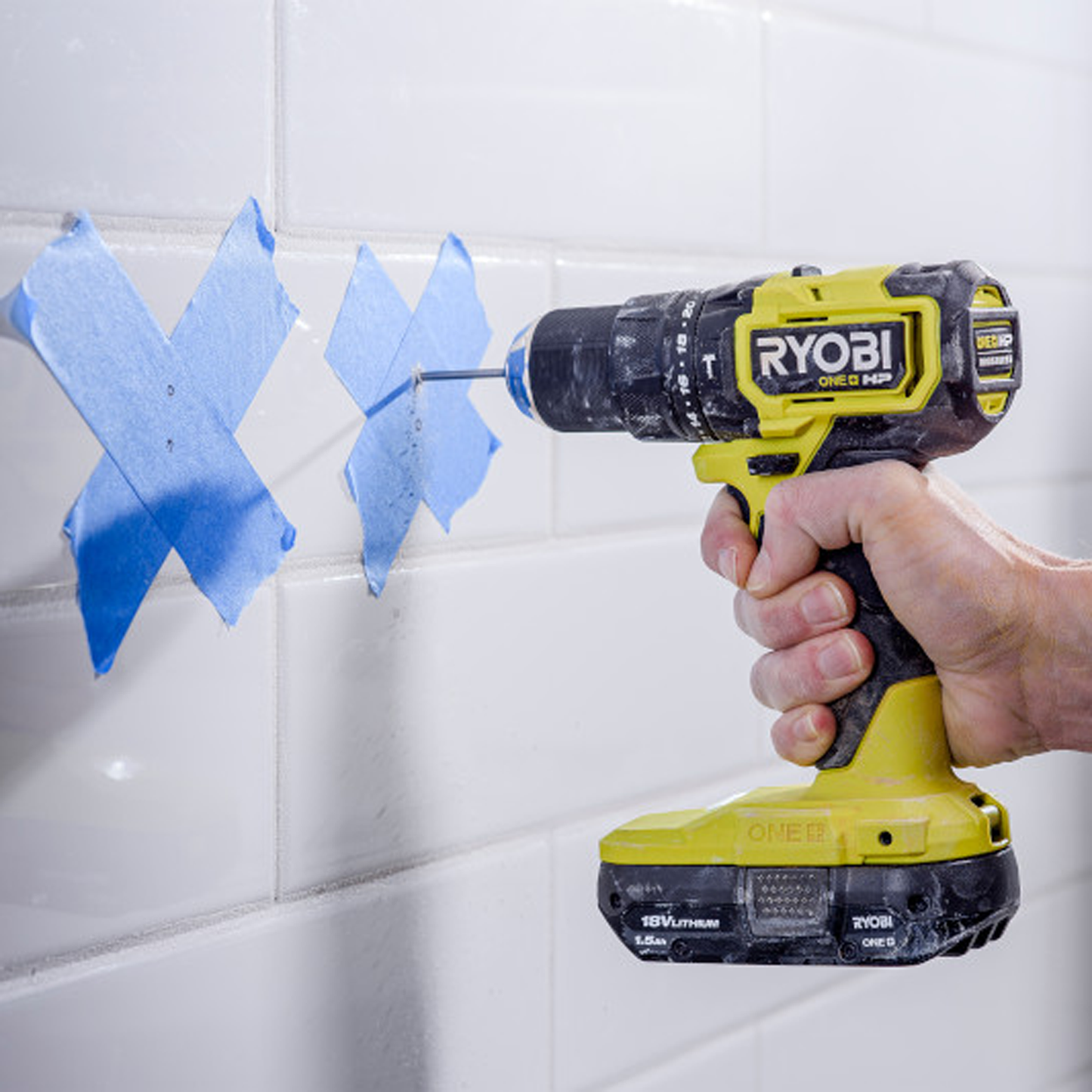 Ryobi HP Compact Hammer Drill Kit - 18V ONE+ - 54Nm - 2.0Ah & 4.0Ah