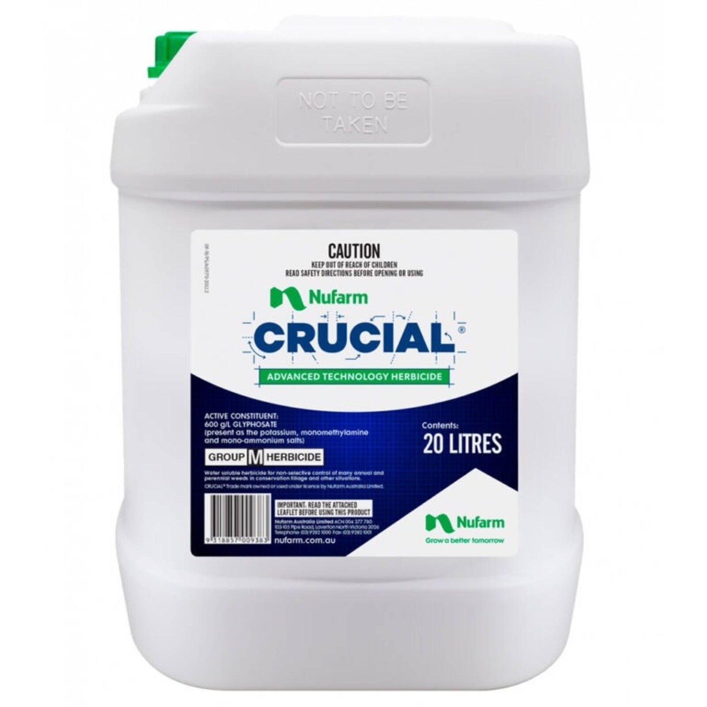 Nufarm Crucial 600G/L Herbicide Concentrate - 20L