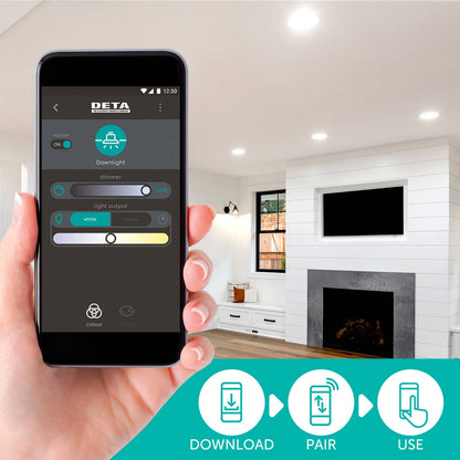 Deta Smart LED Downlight - 7W - 70mm - RGB CCT
