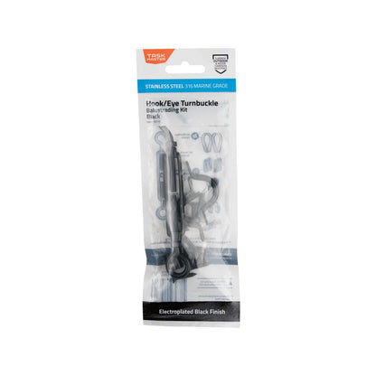 Taskmaster Hook Eye Turnbuckle Balustrade Kit - 5mm - Black - 74 x 210 x 15mm
