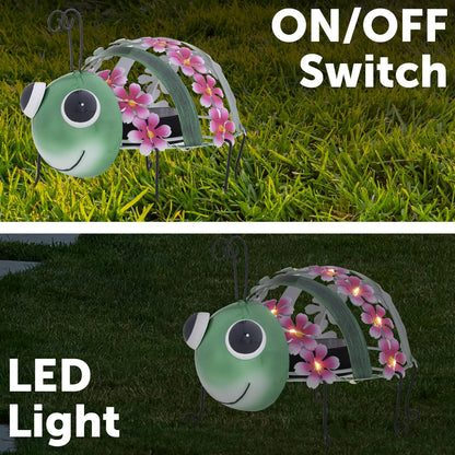 Click Solar Metal Animal Light Grasshopper - 190 x 210mm