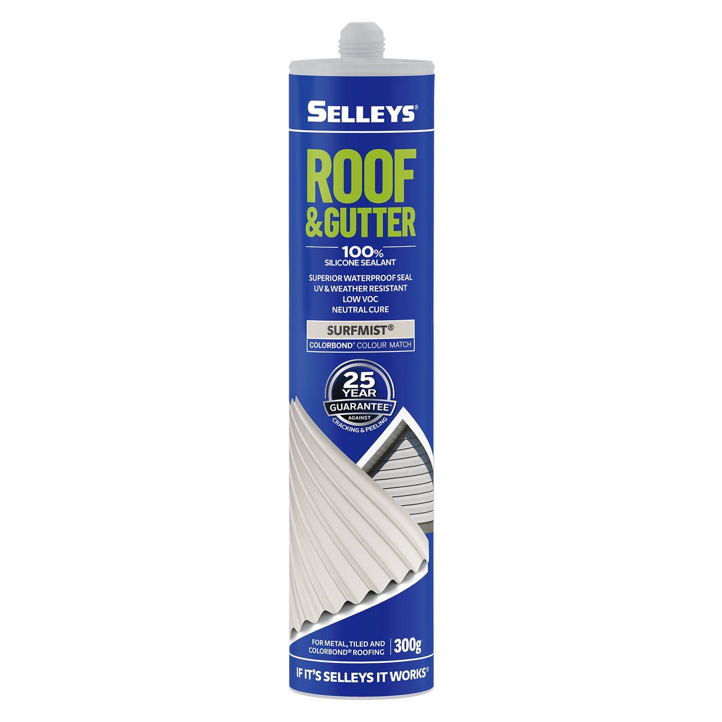Selleys Surfmist Roof and Gutter Silicone Sealant - 300g