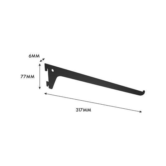 Flexi Storage Home Solutions Basic Shelving 300mm Black Single Slot Bracket