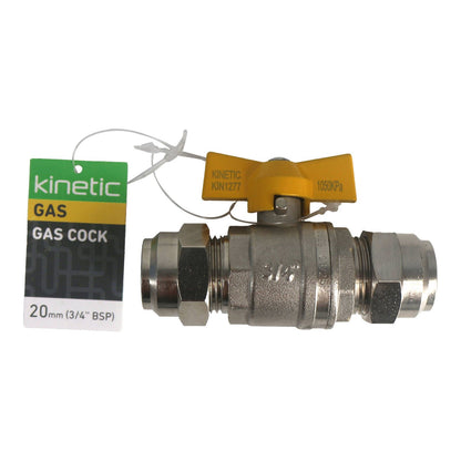 Kinetic Chrome Gas Cock - 20mm