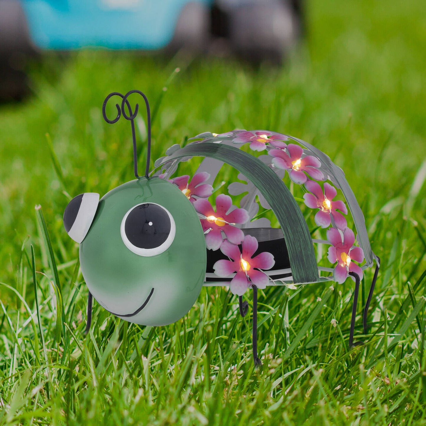 Click Solar Metal Animal Light Grasshopper - 190 x 210mm