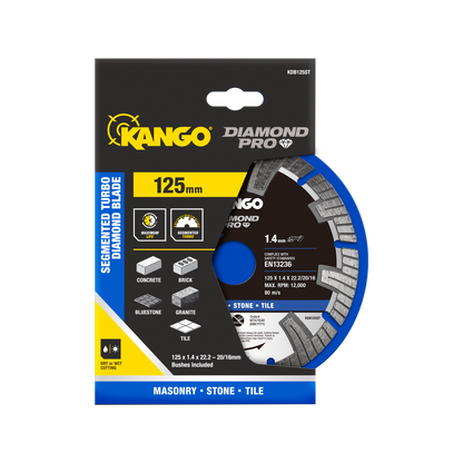 Kango Diamond Saw Blade - 125mm - Turbo - Dry Cutting