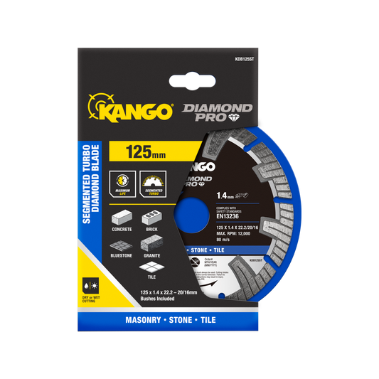 Kango Diamond Saw Blade 125mm Turbo Dry Cutting