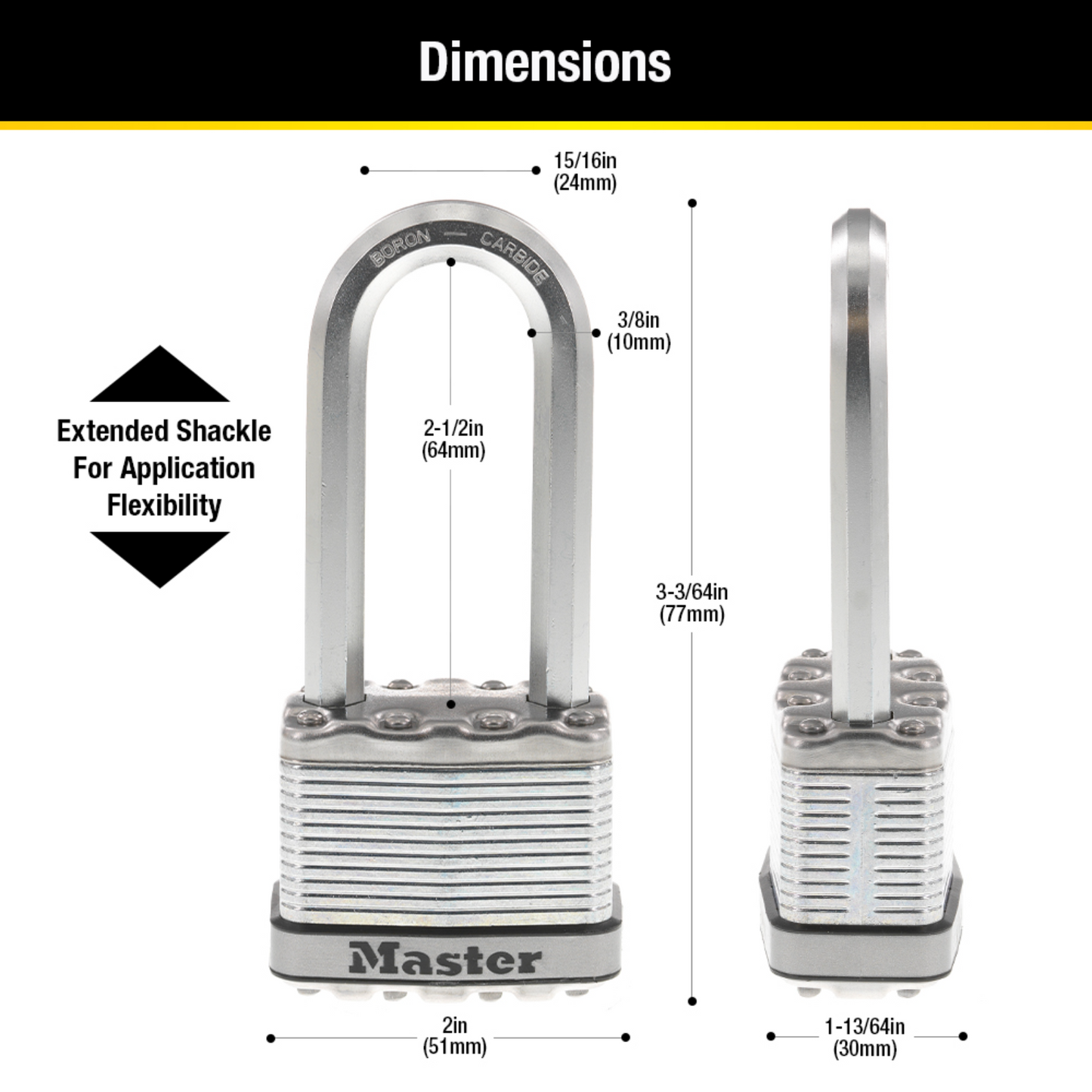 Master Lock Magnum Padlock - 51mm - 64mm Shackle