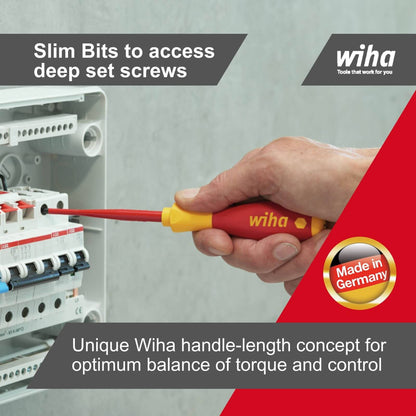 Wiha Flat Screwdriver - 2.5 x 75mm - Insulated