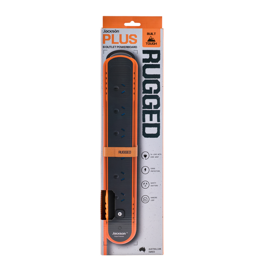 Jackson Rugged Plus Powerboard - 6 Outlet - 2m