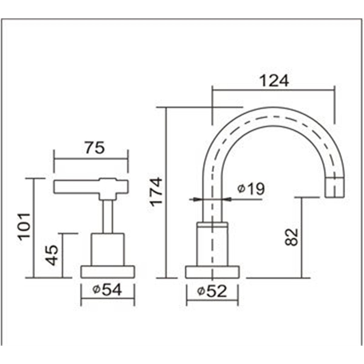 Ezyfix Basin Tap Set - 3/4 Turn - Brass - Chrome Finish
