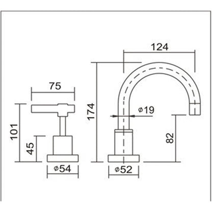 Ezyfix Basin Tap Set - 3/4 Turn - Brass - Chrome Finish
