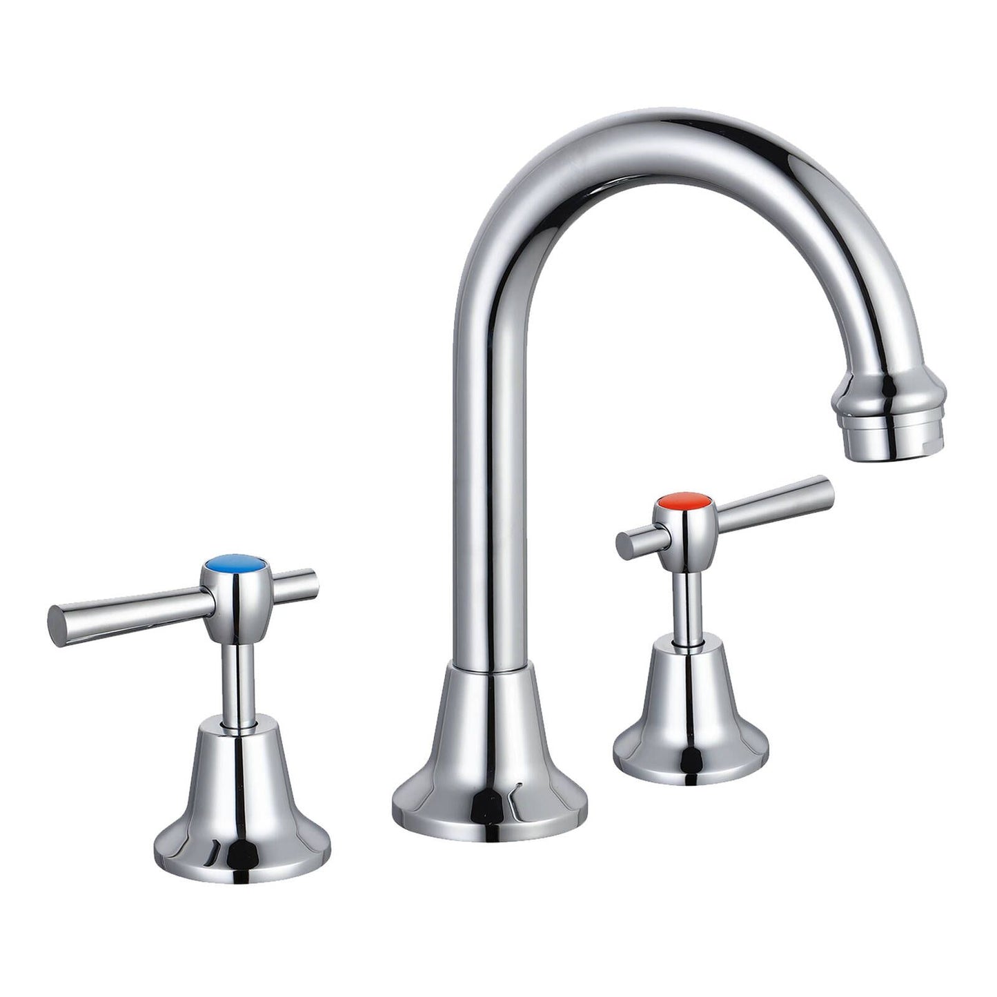 Evekare Chrome 1/4 Turn Pin Lever Basin Set - 200mm
