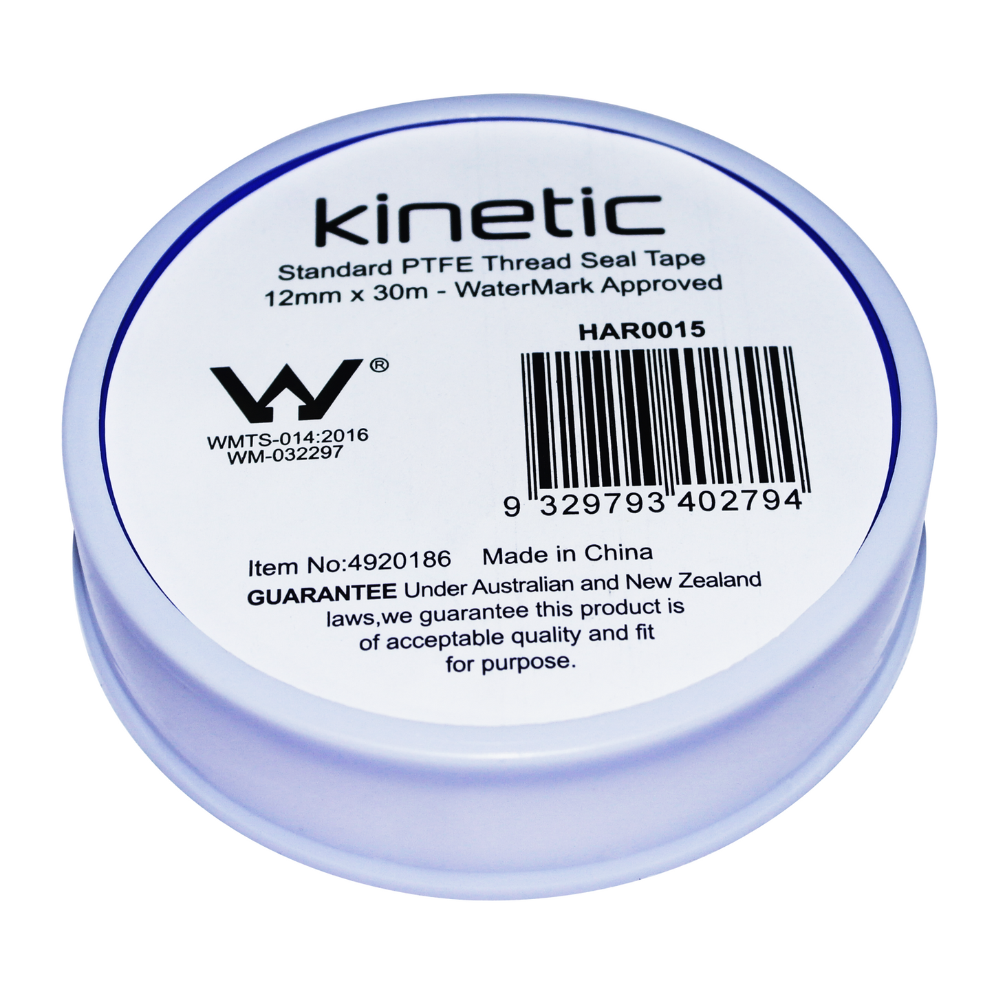 Kinetic Thread Seal - 12mm x 30m - White