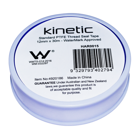 Kinetic 12mm x 30m White Standard Thread Seal