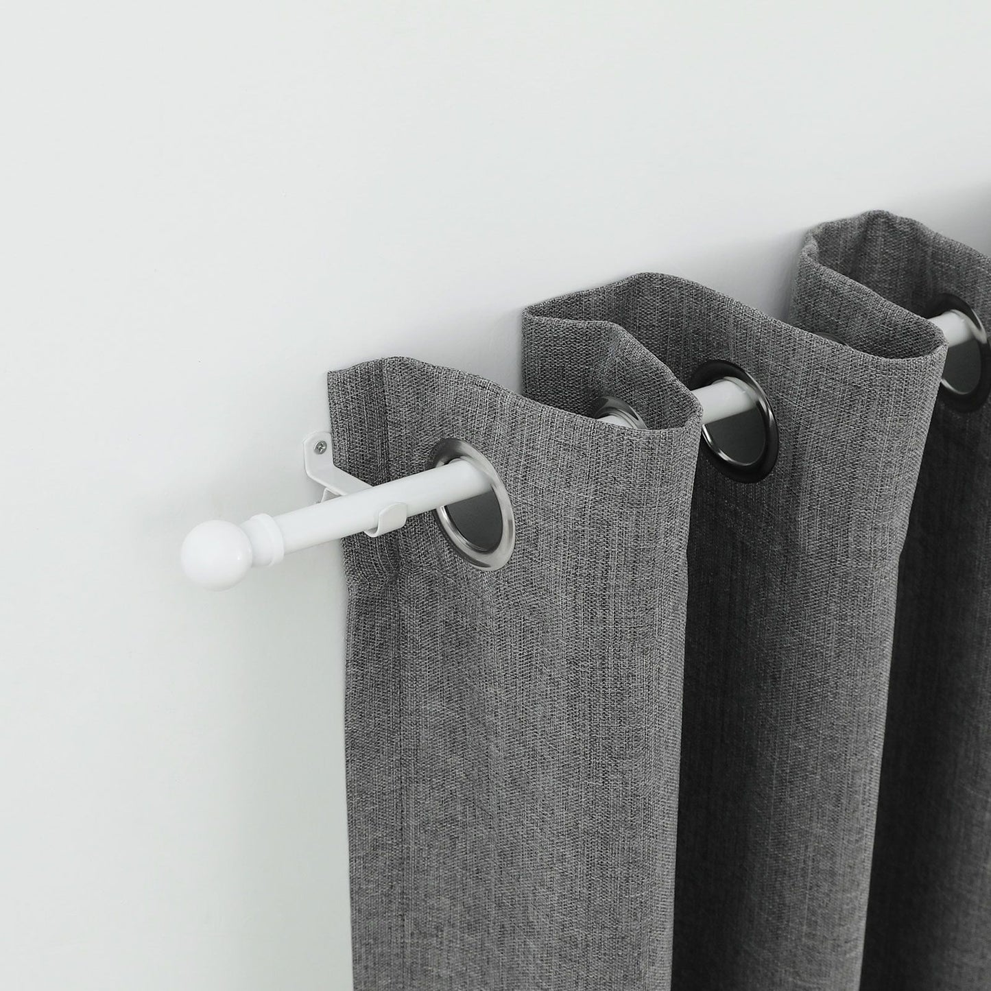 Windoware Single Stayed Curtain Rod Bracket - 50mm - 2 Pack - White