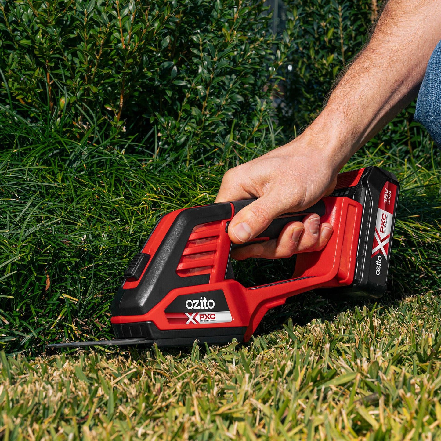 Ozito PXC 18V 2.5Ah 200mm Hedge Grass Shear Kit - PGSK-2518