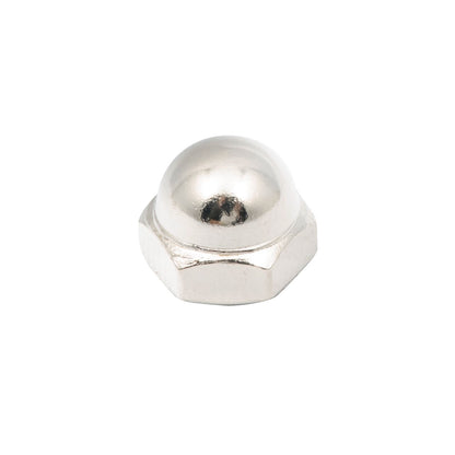Zenith Dome Nut - 1/4" - Chrome - 12 Pack